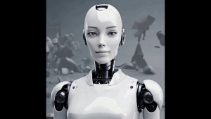 Female robot the speaks